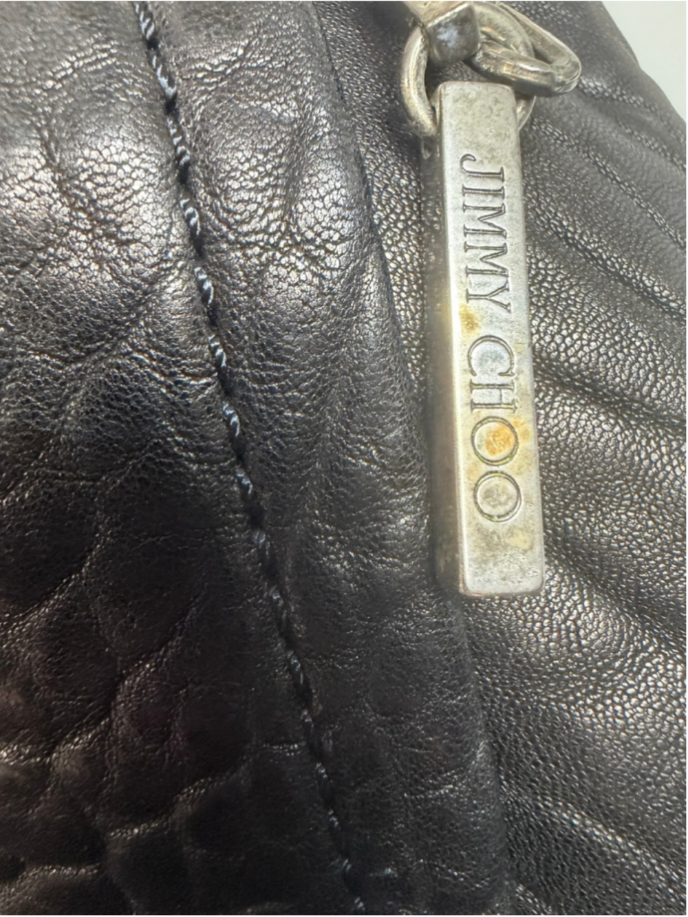 Women's Jimmy Choo Shoulder Bag One Size Black Silver - Picture 3 of 13